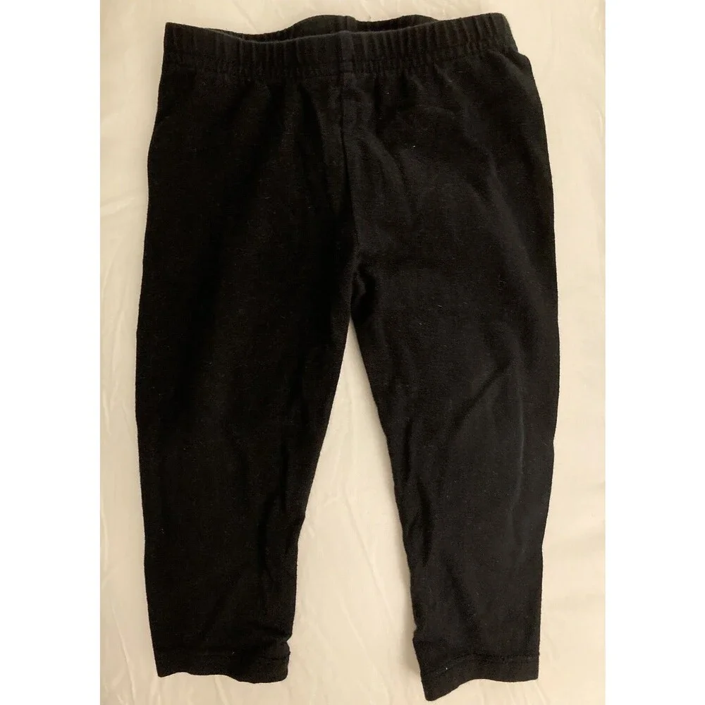 12 Months Jumping Beans baby girl clothes - one piece pants | solid black theme